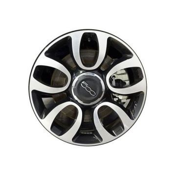 Fiat 500 Wheel Rim Machined Black 61672 Stock Factory OEM Replacement