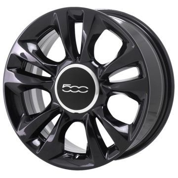 Fiat 500 Wheel Rim Gloss Black 61687 Stock Factory OEM Replacement