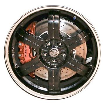 Nissan GT-R Wheel Rim Machined Black 62572 (R) Stock Factory OEM Replacement