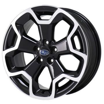 Subaru XV Crosstrek Wheel Rim Machined Black 68806 Stock Factory OEM Replacement