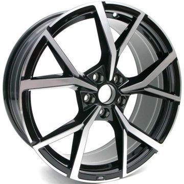 Volkswagen Golf R Wheel Rim Machined Black 69641 Stock Factory OEM Replacement