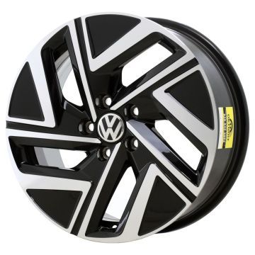 Volkswagen Jetta Wheel Rim Machined Black 69658 Stock Factory OEM Replacement