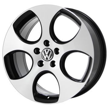 Volkswagen Golf Wheel Rim Machined Black 69822 Stock Factory OEM Replacement