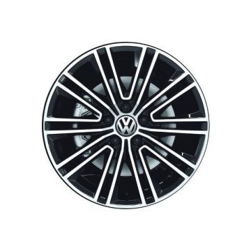 Volkswagen Eos Wheel Rim Machined Black 69974 Stock Factory OEM Replacement
