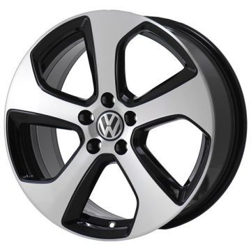 Volkswagen Golf Wheel Rim Machined Black 69980 Stock Factory OEM Replacement