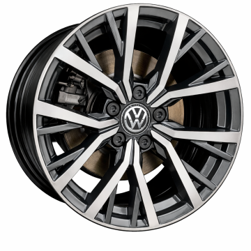 Volkswagen Tiguan Wheel Rim Machined Grey 70037 Stock Factory OEM Replacement