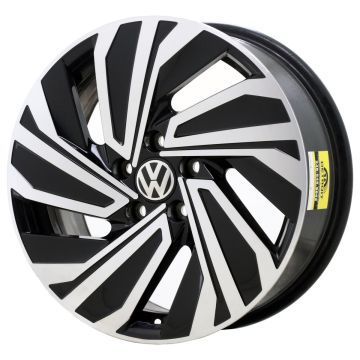 Volkswagen Jetta Wheel Rim Machined Black 70047 Stock Factory OEM Replacement