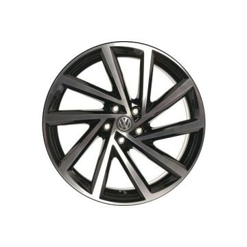 Volkswagen Golf Wheel Rim Machined Black 70053 Stock Factory OEM Replacement