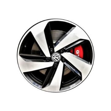 Volkswagen Golf Wheel Rim Machined Black 70056 Stock Factory OEM Replacement