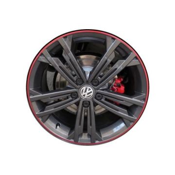 Volkswagen Jetta Wheel Rim Grey With Red Lip 70061 Stock Factory OEM Replacement