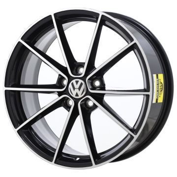Volkswagen Golf Wheel Rim Machined Black 70082 Stock Factory OEM Replacement
