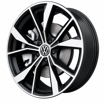 Volkswagen Tiguan Wheel Rim Machined Black 70092 Stock Factory OEM Replacement