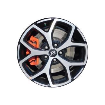Hyundai Veloster Wheel Rim Machined Black 70956 Stock Factory OEM Replacement