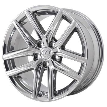 Lexus IS Turbo Wheel Rim PVD Bright Chrome 74292 (F) Stock Factory OEM Replacement