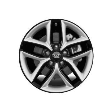 Kia Forte Wheel Rim Gloss Black 74649 Stock Factory OEM Replacement