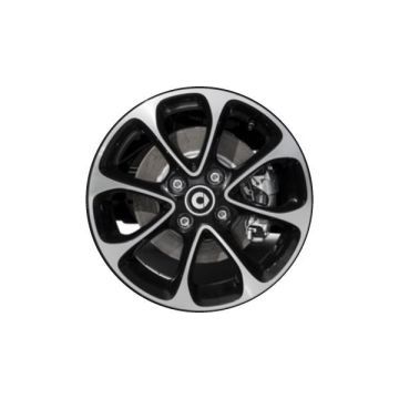 Smart Fortwo Wheel Rim Machined Black 85464 (F) Stock Factory OEM Replacement