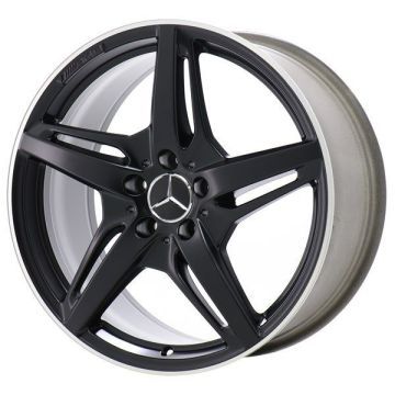 Mercedes-Benz GT Wheel Rim Machined Lip Black 85472 (F) Stock Factory OEM Replacement