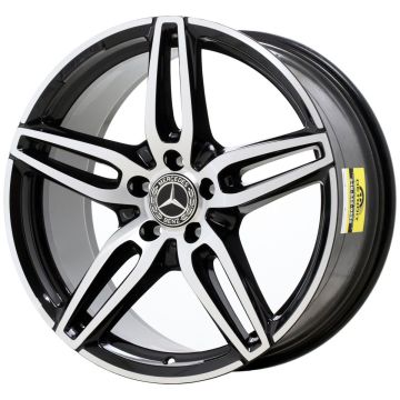 Mercedes-Benz E300 Wheel Rim Machined Black 85542 (R) Stock Factory OEM Replacement