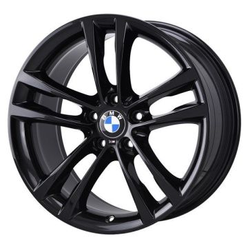 BMW 328i Wheel Rim Gloss Black 86025 (F) Stock Factory OEM Replacement
