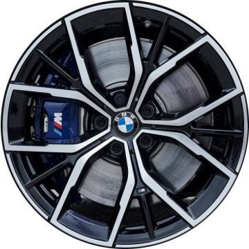 BMW 530e Wheel Rim Machined Black 86165 (F) Stock Factory OEM Replacement