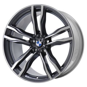 BMW X5m Wheel Rim Polished Grey 86194 (F) Stock Factory OEM Replacement