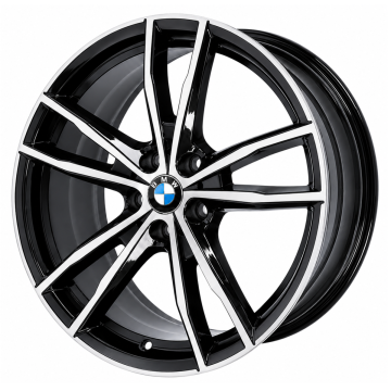 BMW 330i Wheel Rim Machined Black 86496 Stock Factory OEM Replacement