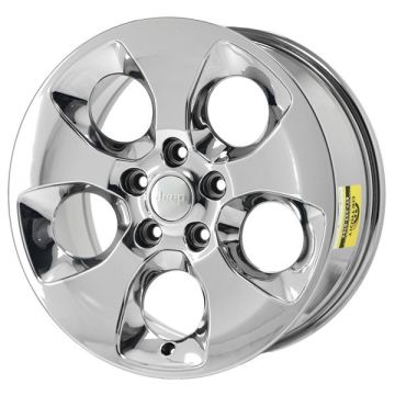 Jeep Wrangler Wheel Rim PVD Bright Chrome 9119 Stock Factory OEM Replacement