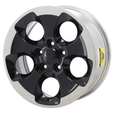 Jeep Wrangler Wheel Rim Polished Lip Black 9119 Stock Factory OEM Replacement