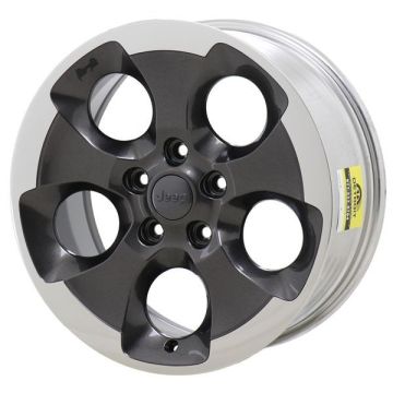 Jeep Wrangler Wheel Rim Polished Lip Grey 9119 Stock Factory OEM Replacement