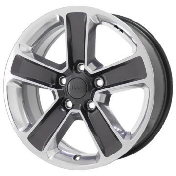 Jeep Wrangler Wheel Rim Polished Grey 9221 Stock Factory OEM Replacement