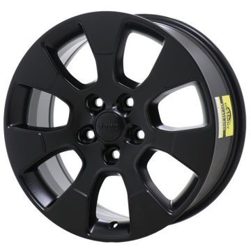 Jeep Wrangler Wheel Rim Satin Black 9222 Stock Factory OEM Replacement