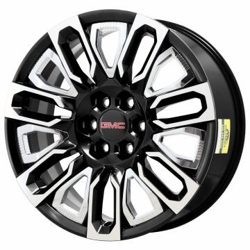 GMC Sierra 1500 Wheel Rim Machined Black ALY95486 Stock Factory OEM Replacement