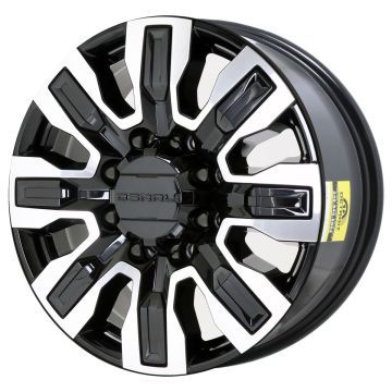 GMC Sierra 2500 Wheel Rim Machined Black ALY95740 Stock Factory OEM Replacement