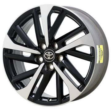 Toyota Corolla Cross Wheel Rim Machined Black ALY95799 Stock Factory OEM Replacement