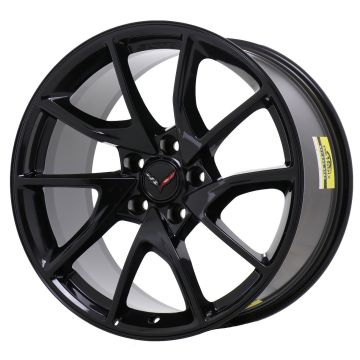 Chevrolet Corvette Wheel Rim Gloss Black ALY96014 (R) Stock Factory OEM Replacement