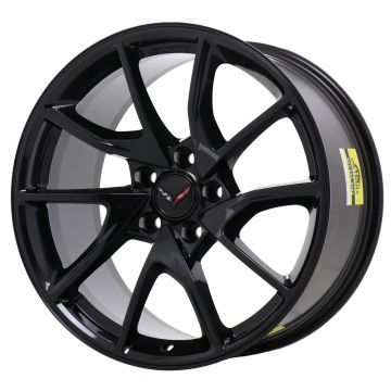 Chevrolet Corvette Wheel Rim Gloss Black ALY96013 (F) Stock Factory OEM Replacement