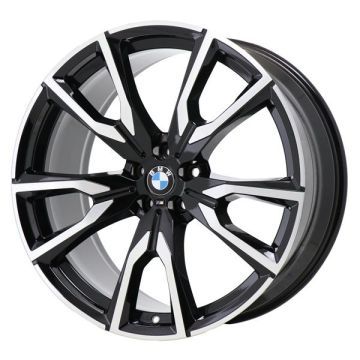 BMW X7 Wheel Rim Machined Black ALY96472 (F) Stock Factory OEM Replacement
