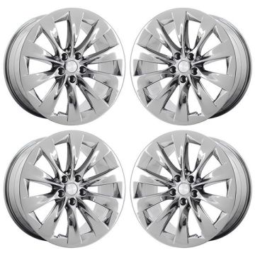 Tesla Model X Wheel Rim PVD Bright Chrome ALY97800 (F) Stock Factory OEM Replacement