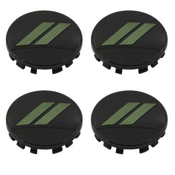 CAP.2526-SLASH (GLOSS BLACK/F8 GREEN) (SET OF 4)