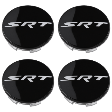 CAP.2528-SRT (GLOSS BLACK/SILVER) (SET OF 4)