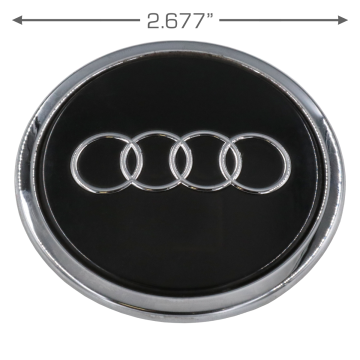 CAP.58939-AUDI (BLACK/CHROME)