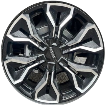 GMC Sierra EV Wheel Rim Machined Black ALYGV085 Stock Factory OEM Replacement
