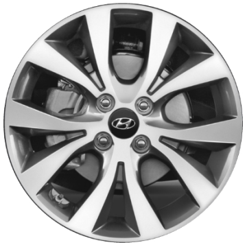 Hyundai Accent Wheel Rim Machined Grey 70867 Stock Factory OEM Replacement