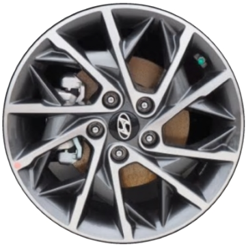 Hyundai Elantra Wheel Rim Machined Grey 70945 Stock Factory OEM Replacement