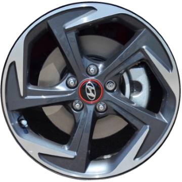 Hyundai Veloster Wheel Rim Machined Grey 70955 Stock Factory OEM Replacement