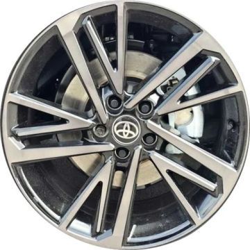 Toyota Camry Wheel Rim Machined Black-SM Clearcoat ALYTX045 Stock Factory OEM Replacement
