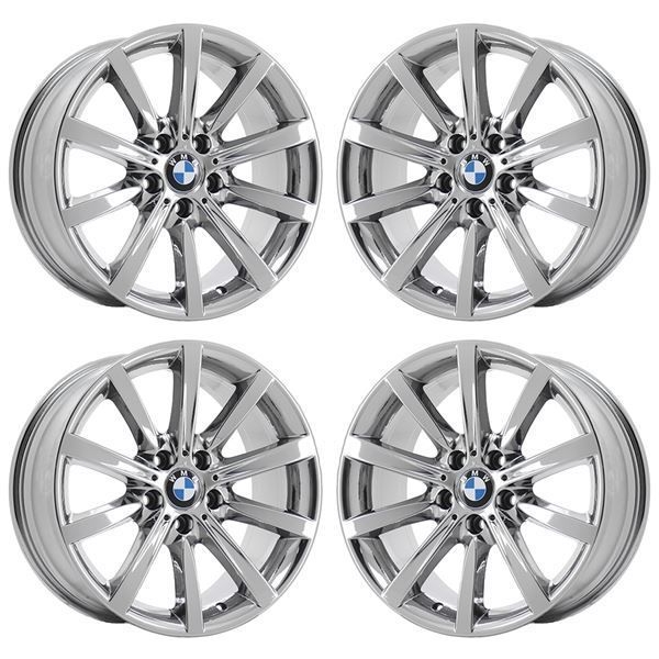 thumbnail interactive-video image 1 of BMW 18” Factory OEM Front Wheel Rim 5x120 – 528i 535i 550i 640i 2011-2019, Silver, Remanufactured 1 of 4