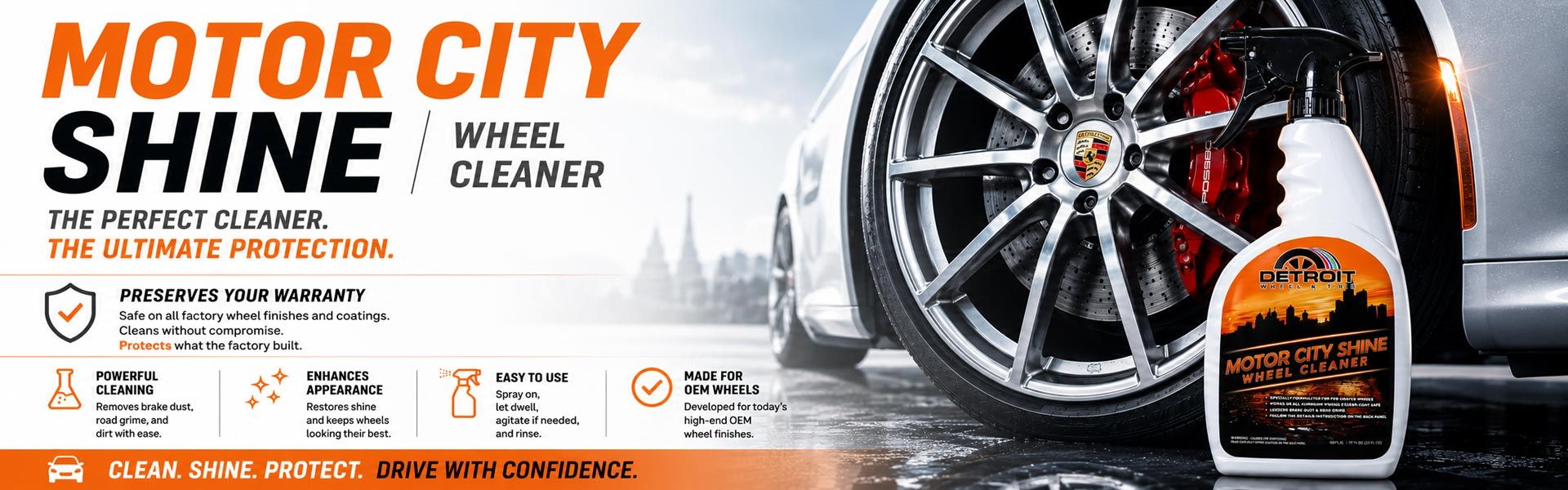 Motor City Shine Wheel Cleaner